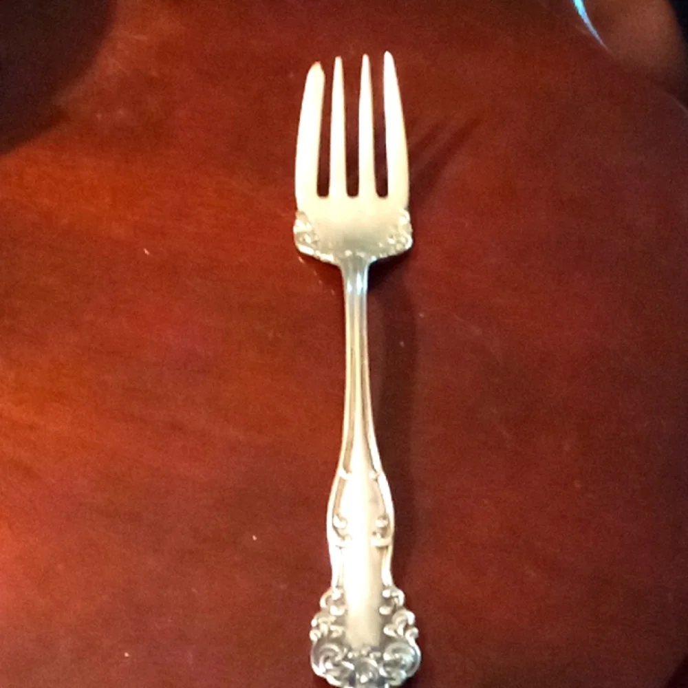Lovely Vintage silver plate meat fork
